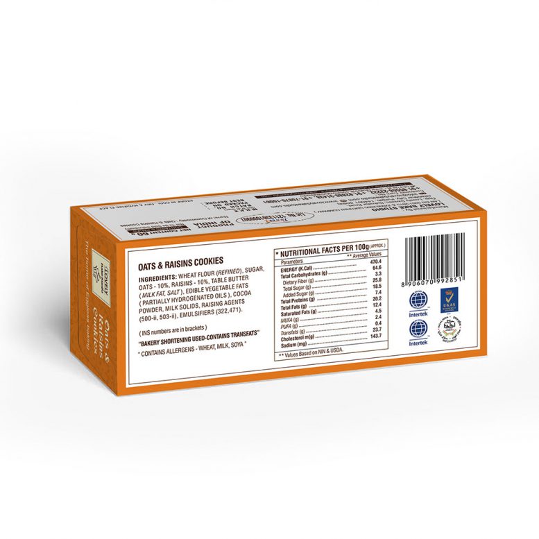 Oats & Raisins Cookies (60 gms) - Image 3